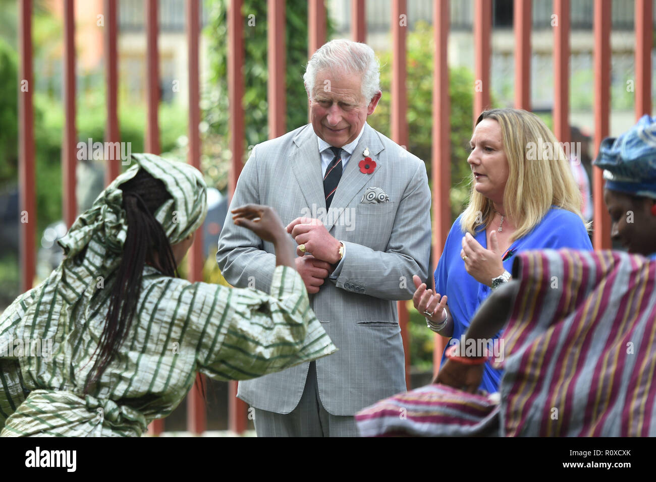 The Prince of Wales during his visit to the British Council Arts