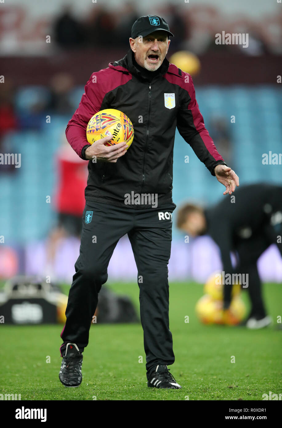 Aston Villa assistant head coach Richard O'Kelly during the Sky Bet  Championship match at Villa Park, Birmingham Stock Photo - Alamy