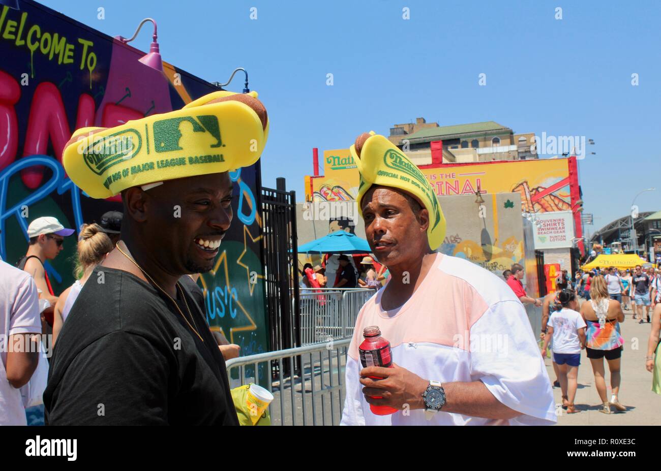 Nathan's hot dog store foam hat
