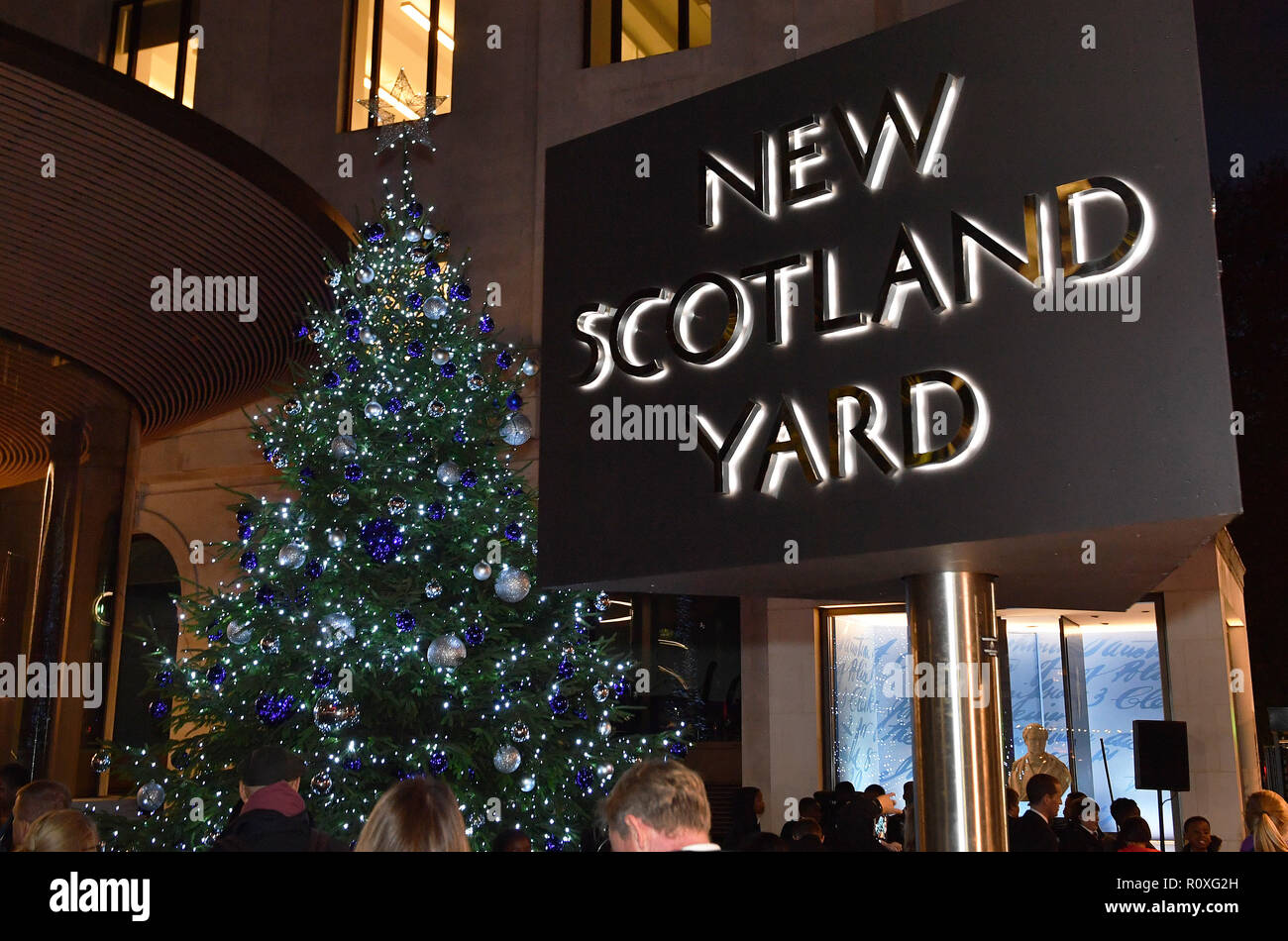The Christmas tree for the Metropolitan Police Christmas tree appeal
