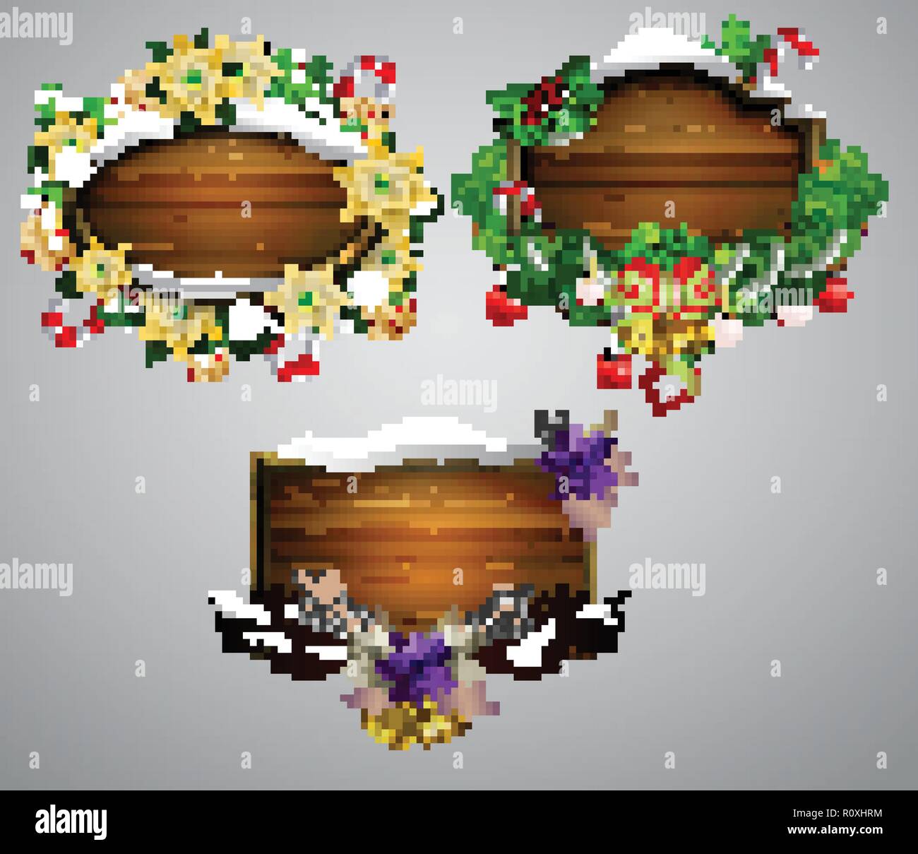 Vector wooden christmas board Stock Vector Image & Art - Alamy
