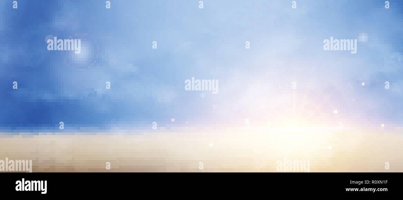 Sunburst on twilight sky background, illustration vector eps10 Stock Vector