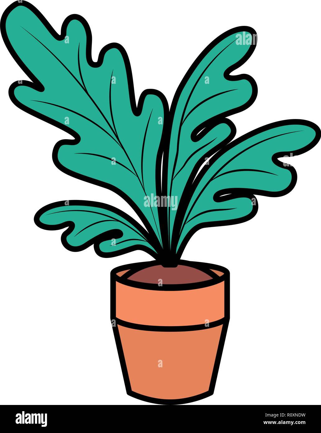 house plant pot isolated icon Stock Vector Image & Art - Alamy