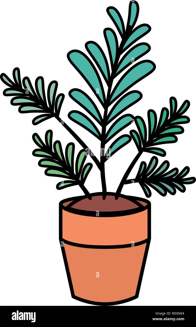 house plant pot isolated icon Stock Vector Image & Art - Alamy