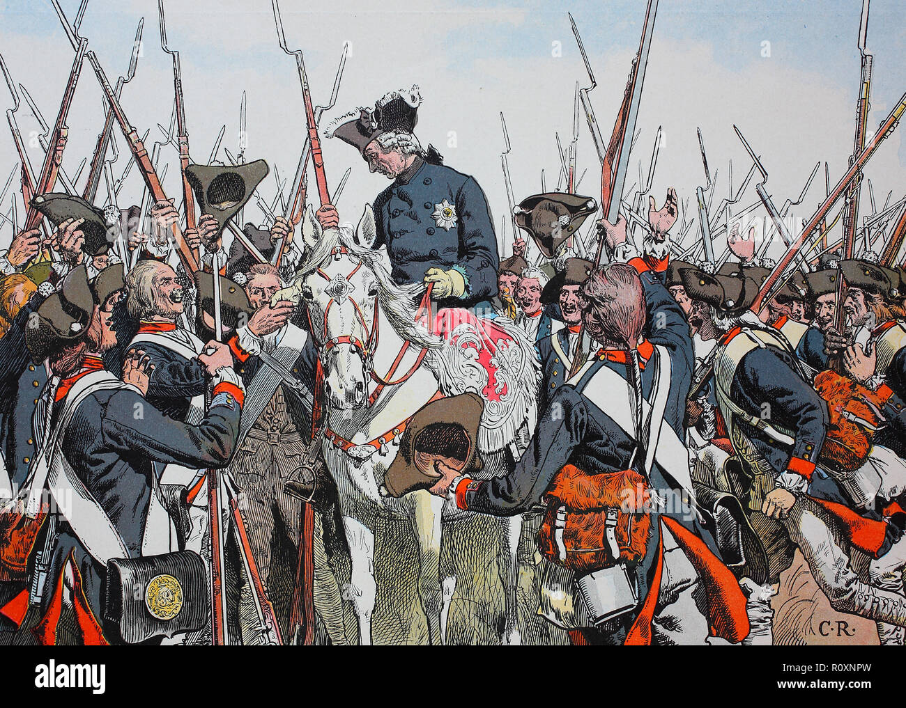 Digital improved reproduction, Seven Years' War, global conflict fought between 1756 and 1763, King Frederick the Great, Frederick II., Friedrich der Große, Friedrich II. 1712 - 1786 an the regiment Wernburg Stock Photo - Alamy Digital improved reproduction, Seven Years' War, global conflict fought between 1756 and 1763, King Frederick the Great, Frederick II., Friedrich der Große, Friedrich II. 1712 - 1786 an the regiment Wernburg Stock Photo - Alamy