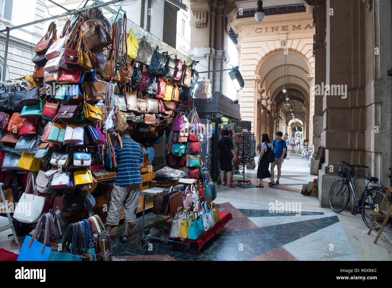 Shopping on the Via dei Brunelleschi in Florence, Italy Europe Stock Photo