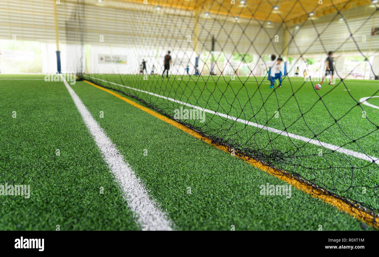 Soccer training field on training ground with children Stock Photo Alamy