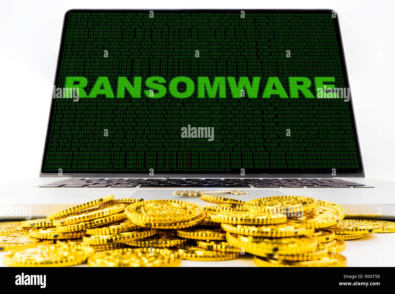 Virus and Malware is Attacking and Ransoming your Computer Stock Photo