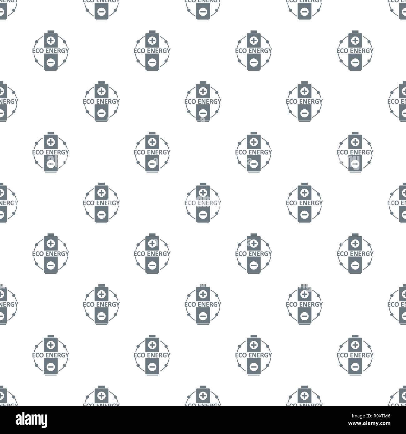 Eco battery pattern vector seamless Stock Vector