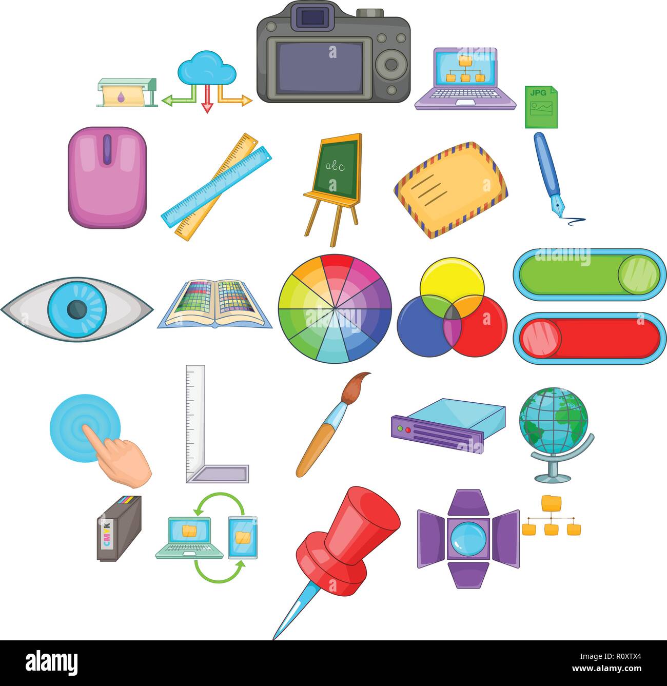 Diagram icons set, cartoon style Stock Vector Image & Art - Alamy