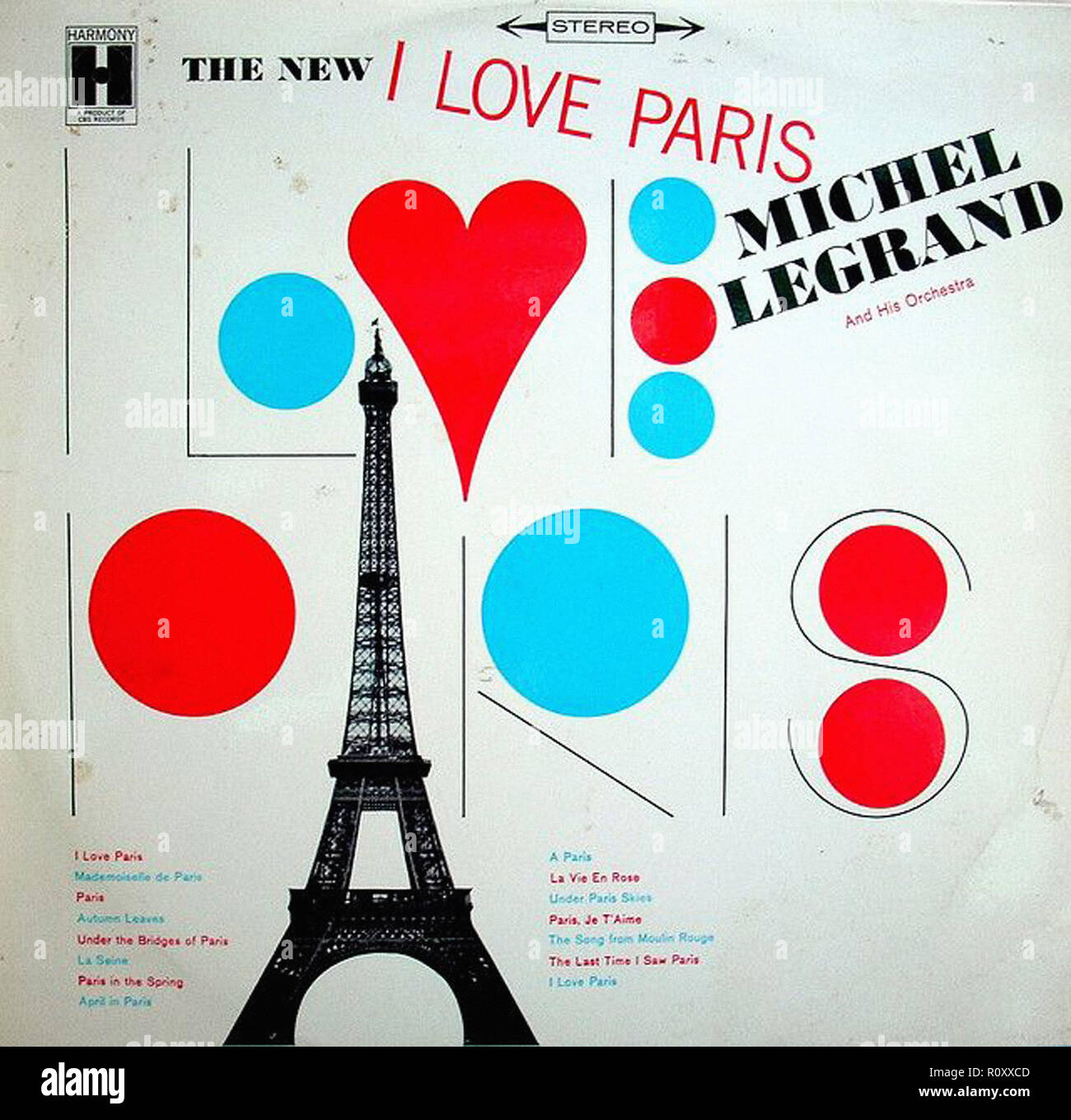 I LOVE PARIS - MICHEL LEGRAND - Vintage cover album Stock Photo - Alamy