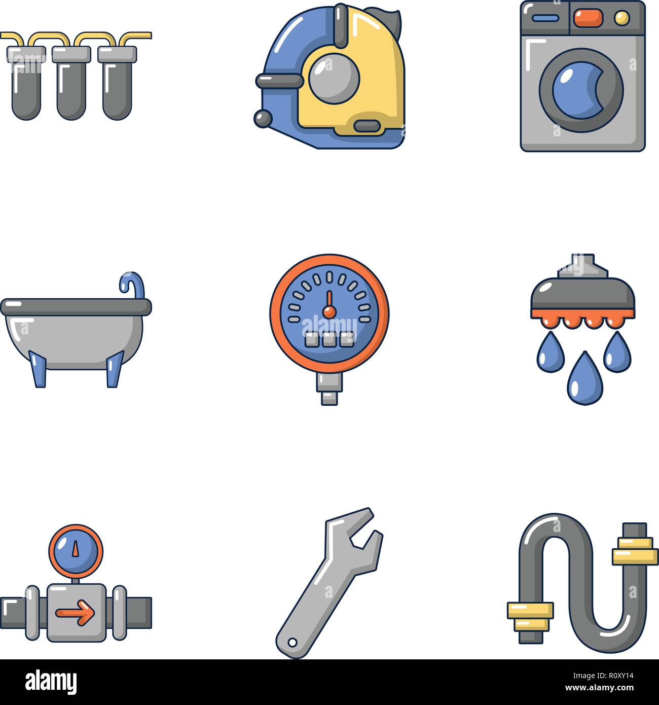 Pipe chief icons set, flat style Stock Vector Image & Art - Alamy
