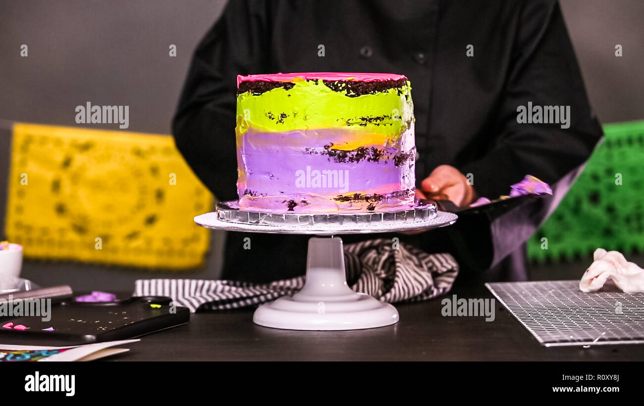Step By Step Baker Frosting Multilayer Chocolate Cake With Buttercream step-by-step-baker-frosting-multilayer-chocolate-cake-with-buttercream