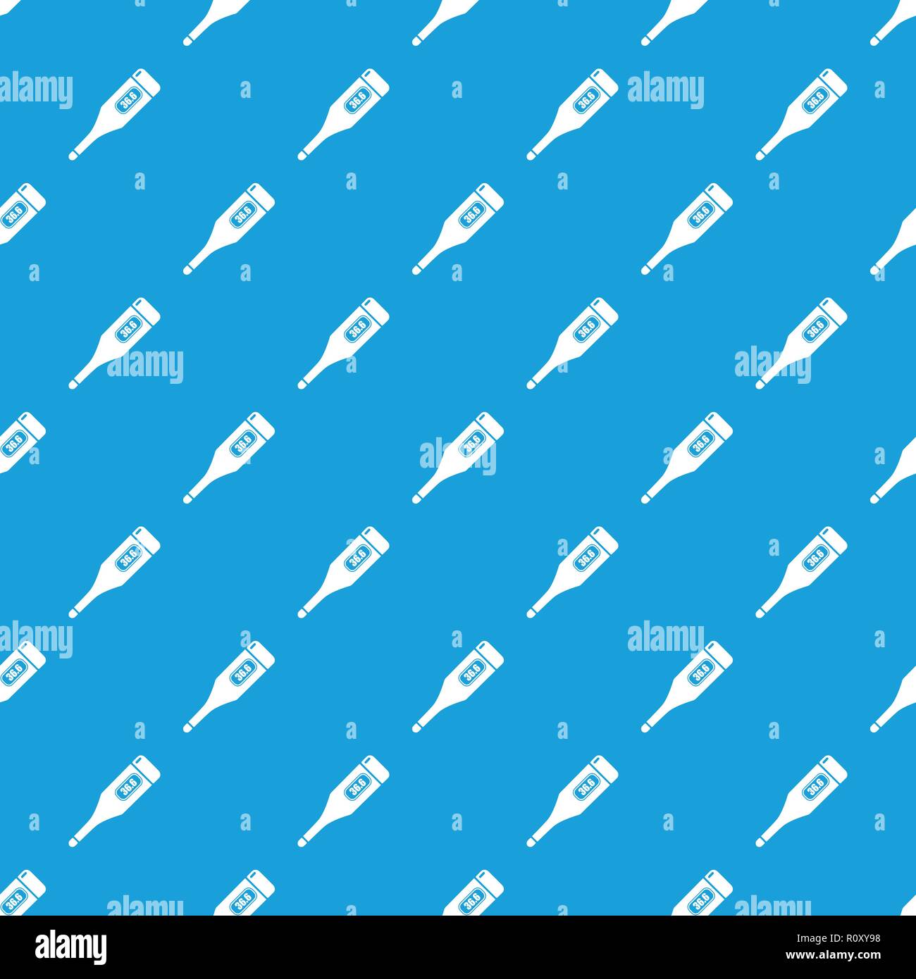Digital thermometer pattern vector seamless blue Stock Vector Image