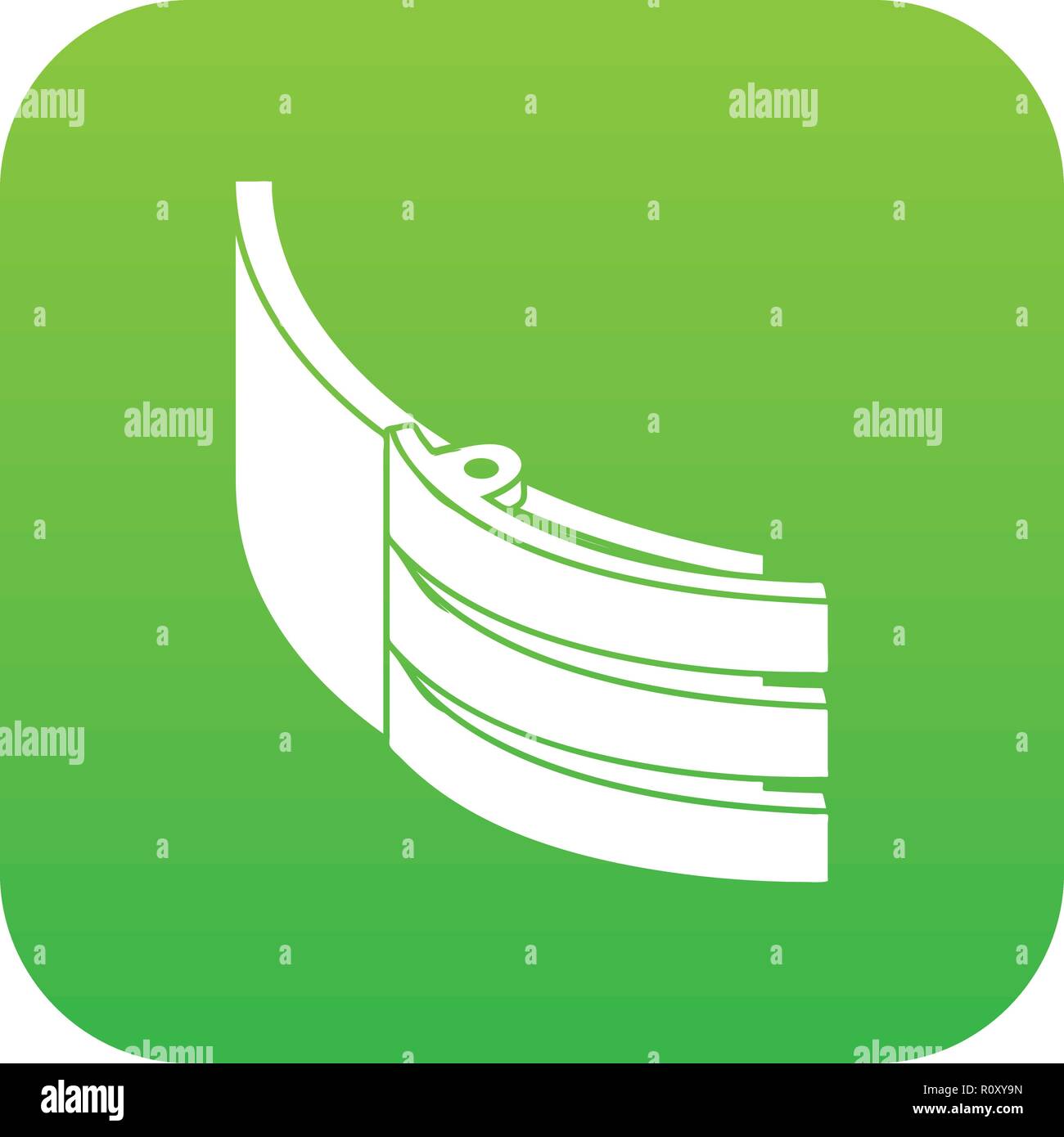 Strap belt icon green vector Stock Vector