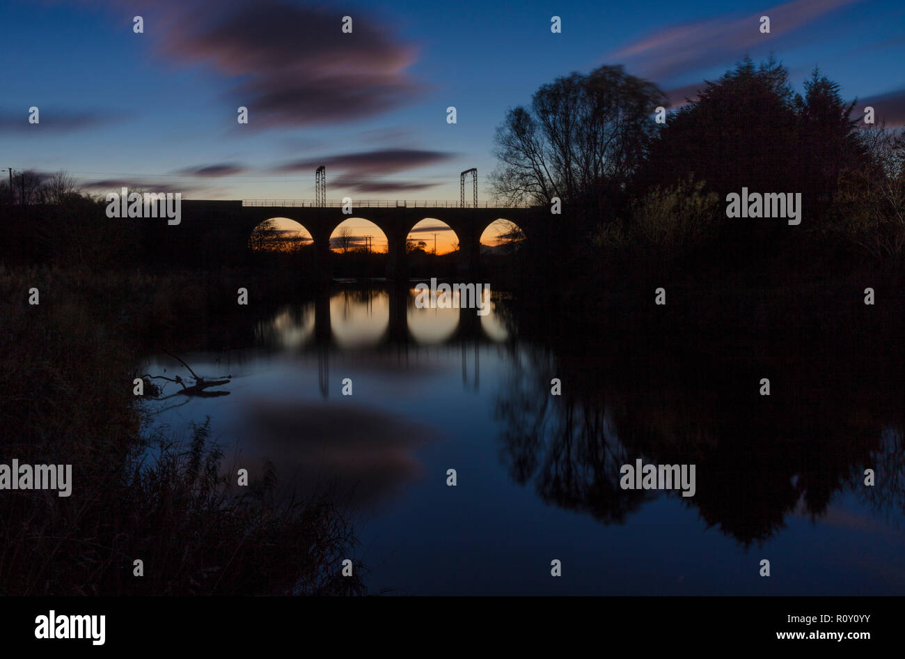 Garnock Longford viaduct (south of Kilwinning, Scotland , river Garnock