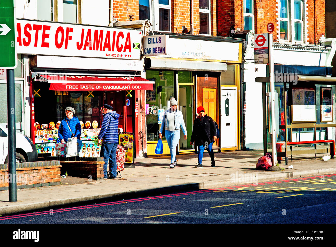 Taste of Jamaican shop, Bellingham, Borough of Lewisham, London, England Stock Photo