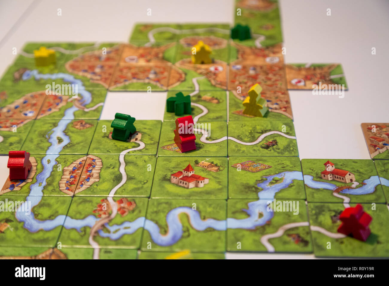 Carcassonne Board Game Stock Photo Alamy