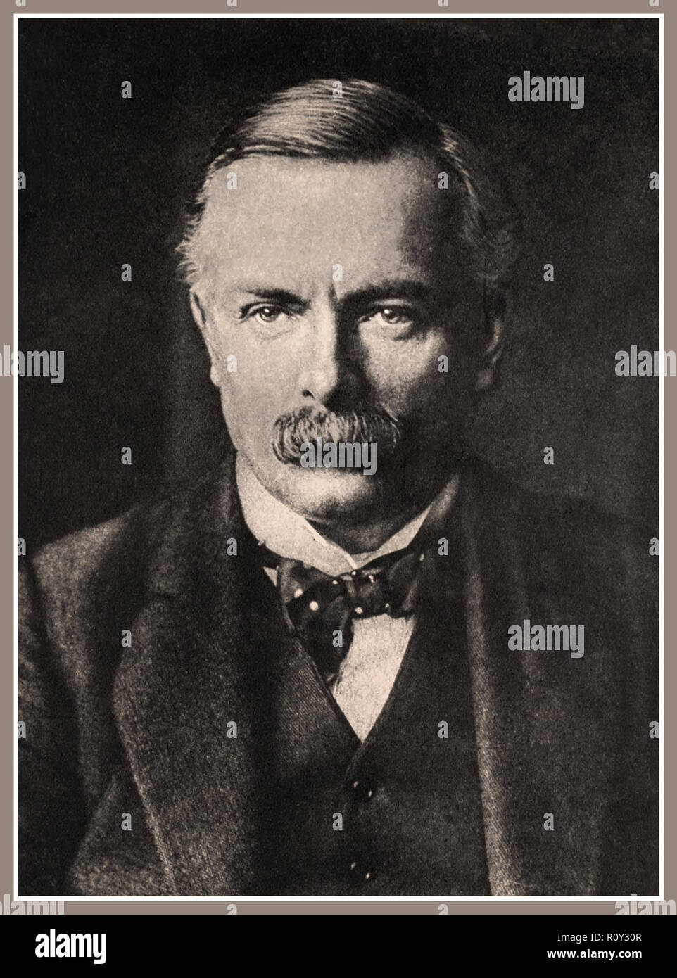 David Lloyd George, 1st Earl Lloyd-George of Dwyfor, OM, PC was a British statesman of the Liberal Party and the final Liberal to serve as Prime Minister David Lloyd George 1915 British prime minister 1916-1922. Stock Photo