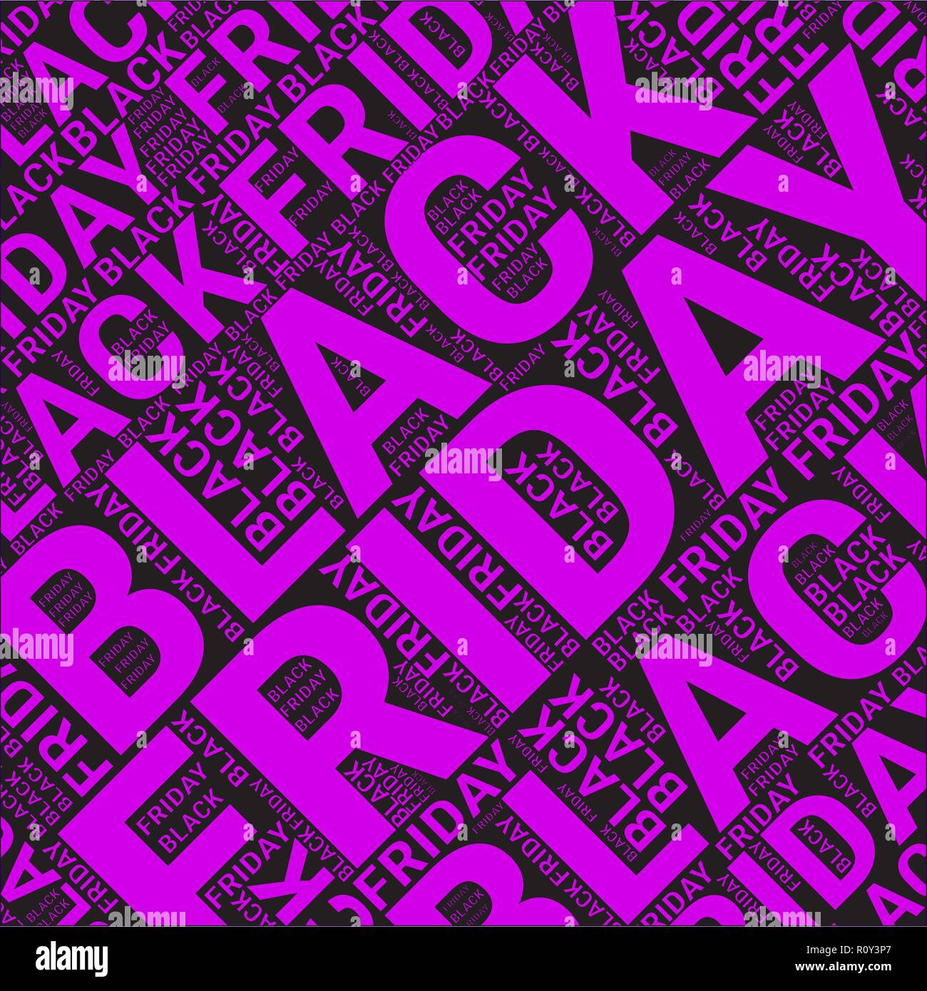Black Friday Wordcloud. Typography concept. Text cloud. Background texture Stock Vector