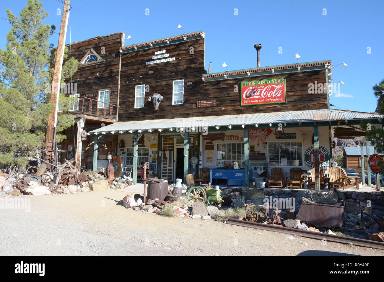 Nelson Nevada tourist attraction ghost town mining Stock Photo