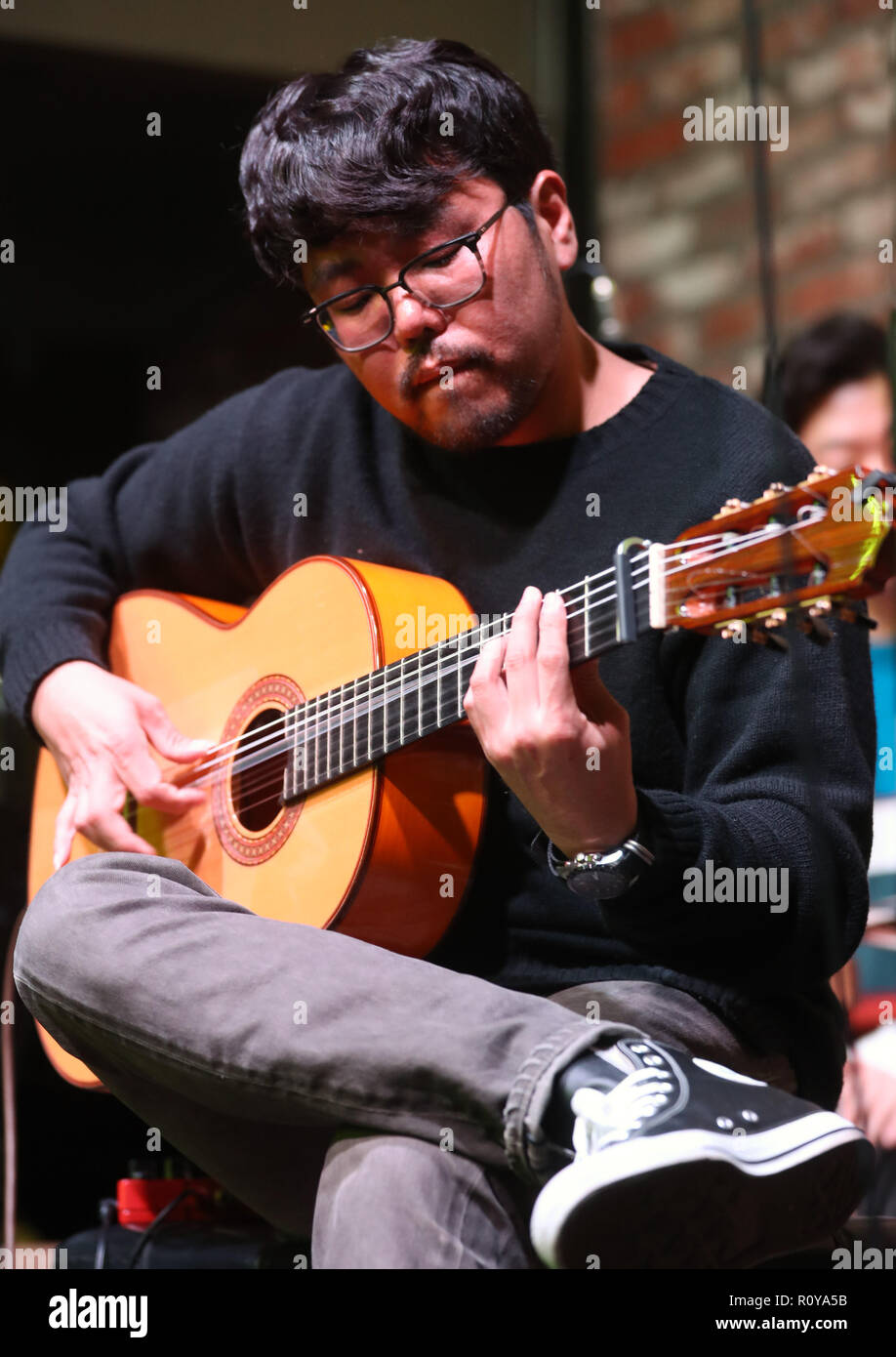 08th Nov, 2018. S. Korean guitarist Park Joo-won South Korean guitarist ...