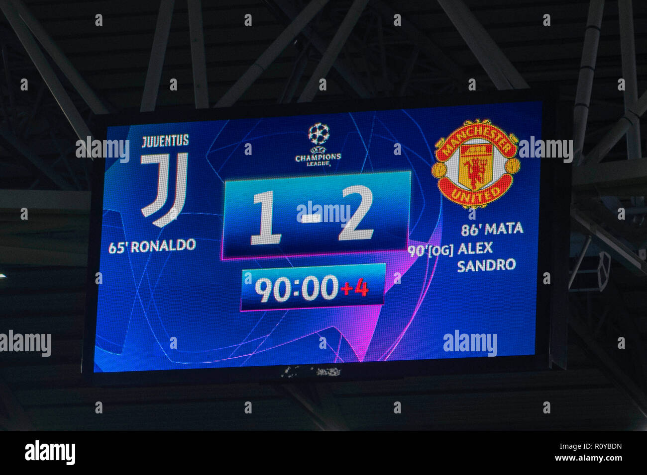 champions league score update today