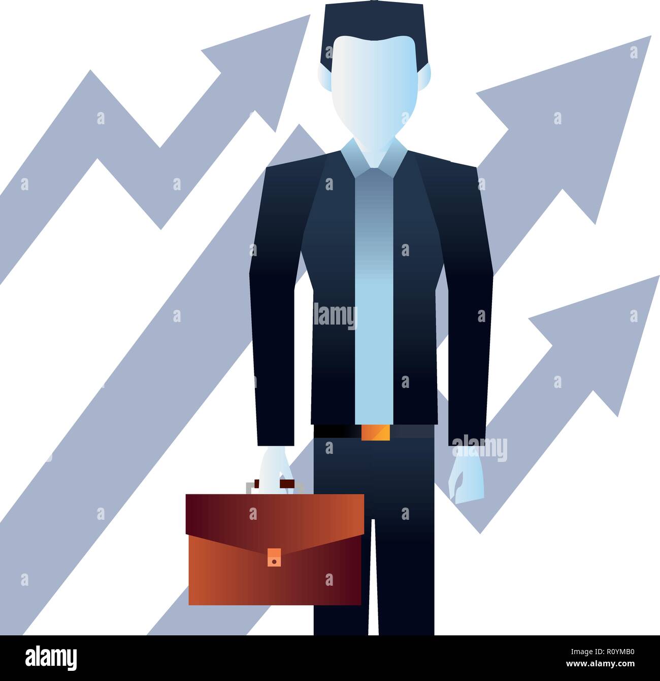 businessman with business briefcase work vector illustration Stock ...