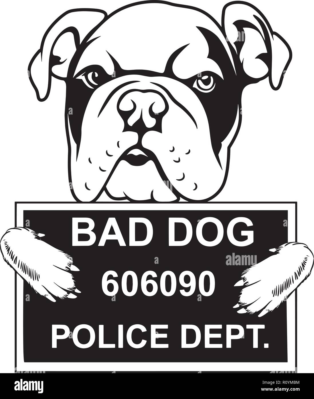 English Bulldog Cartoon Face