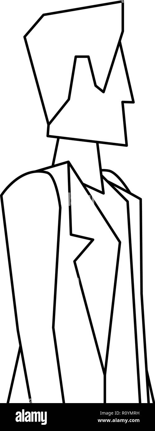 businessman character on white background vector illustration Stock ...