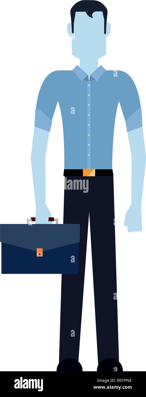 businessman with business briefcase work vector illustration Stock ...
