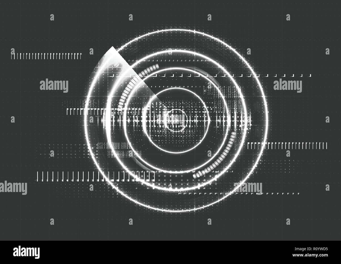 Technological electronic connection search abstract background vector design Stock Vector