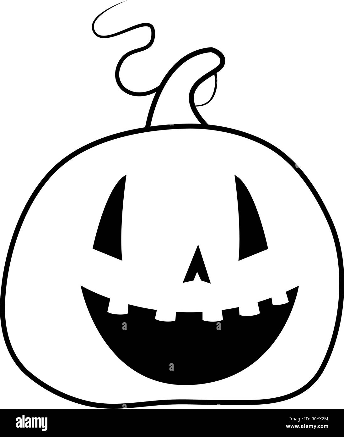 halloween pumpkin on white background vector illustration Stock Vector ...