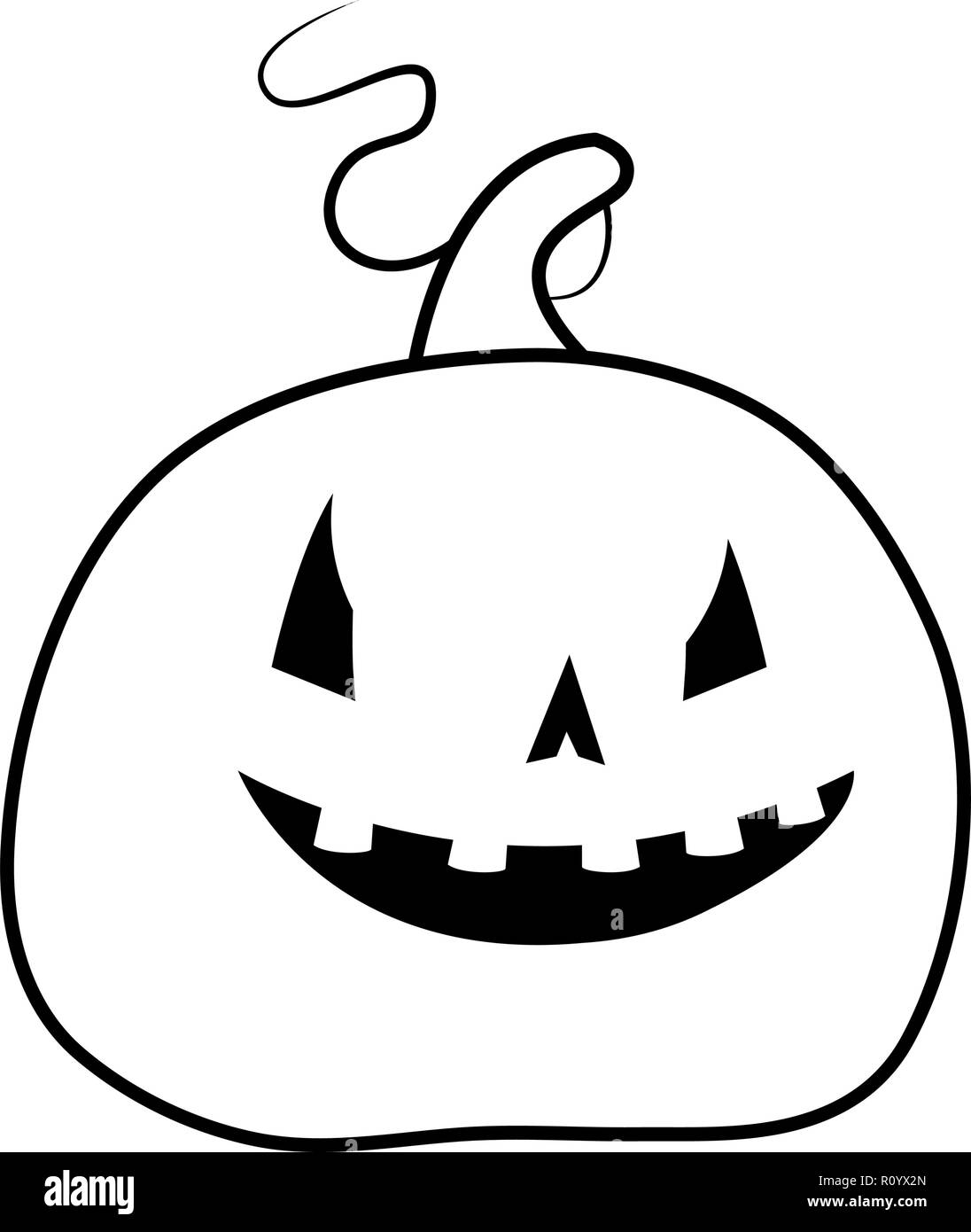 halloween pumpkin on white background vector illustration Stock Vector ...