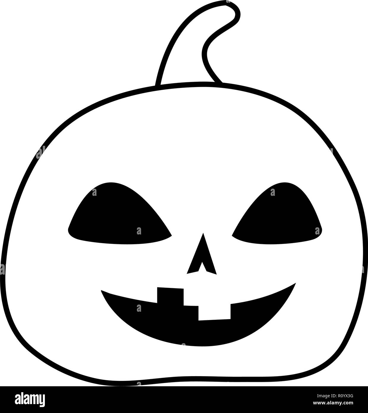 halloween pumpkin on white background vector illustration Stock Vector ...