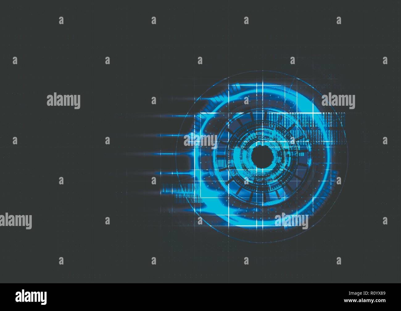 Technology Abstract Futuristic Virus Detector Interface Background