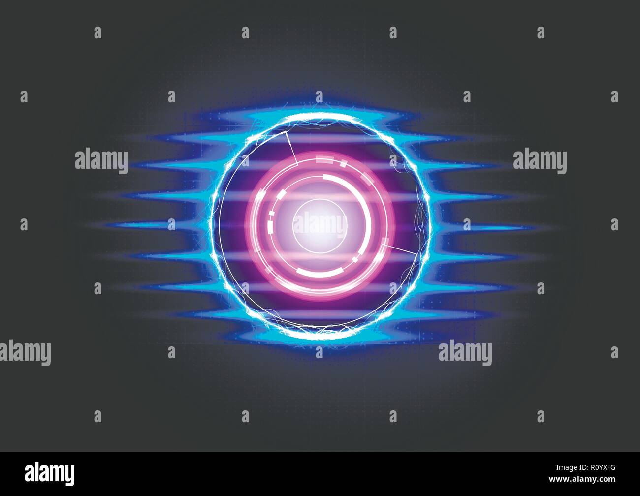 Technological future neon connection platform abstract background vector design Stock Vector