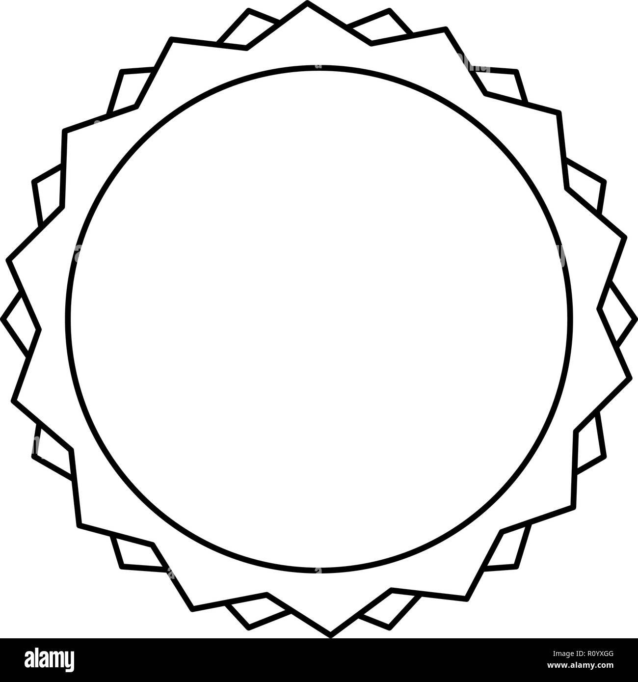 round label on white background vector illustration Stock Vector Image