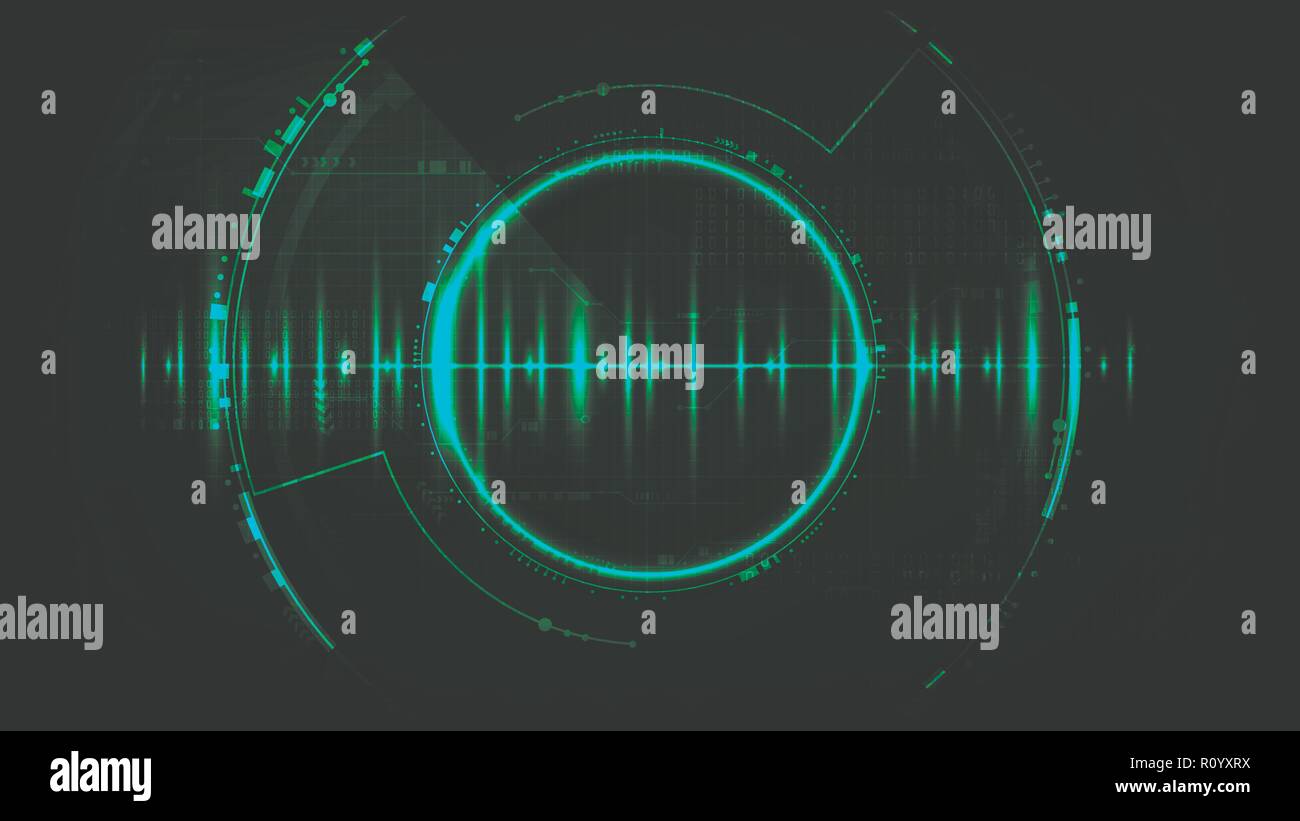 Technological system encryption future hud searching interface background vector design Stock Vector
