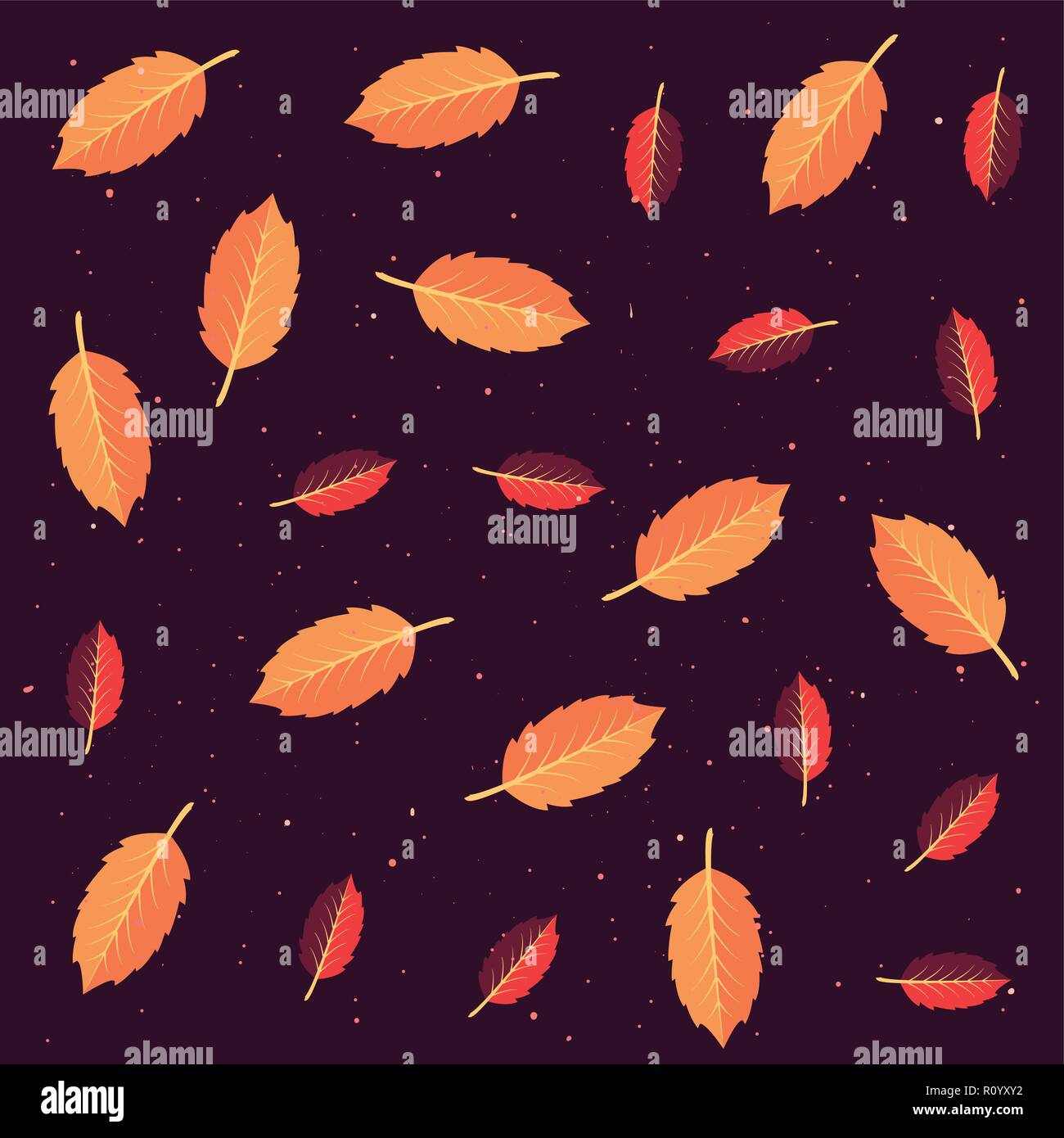 happy thanksgiving tree leaves fall background vector illustration ...