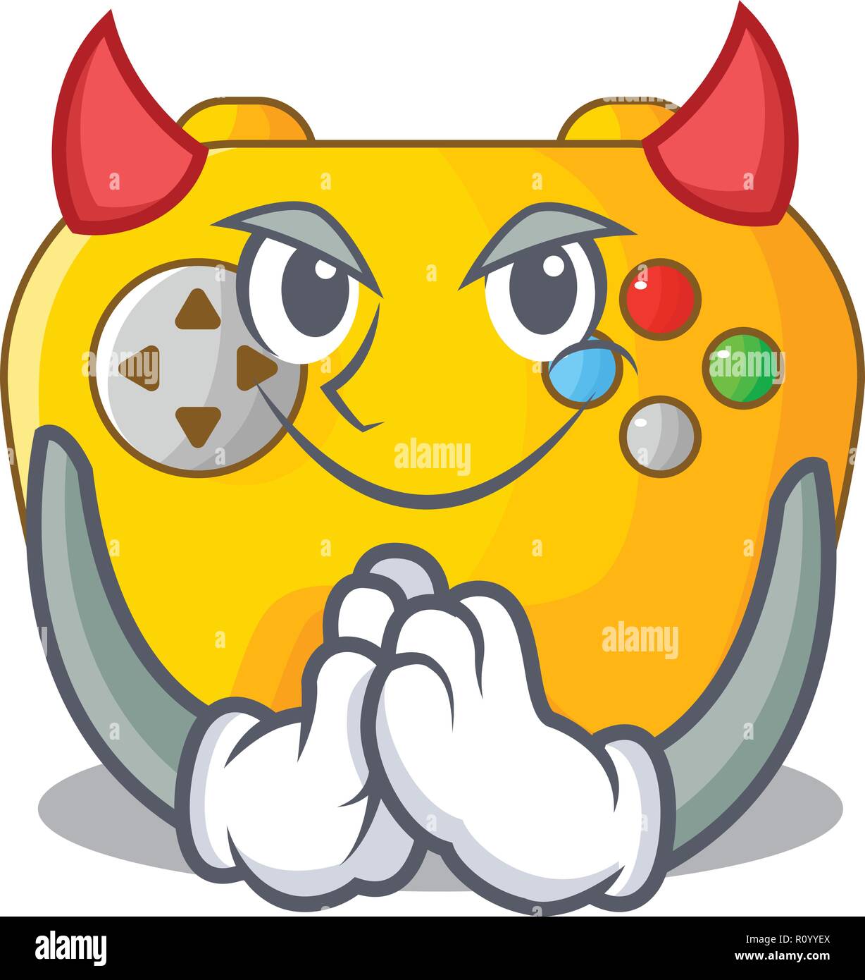 Devil Video game controller shaped on charcter Stock Vector