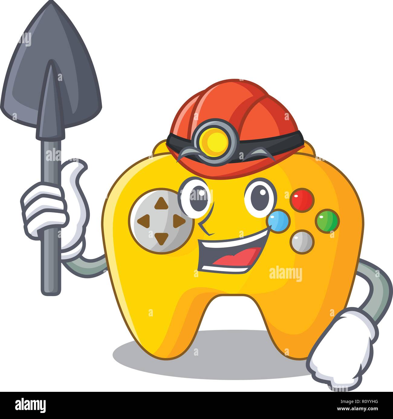 Miner Video game controller shaped on charcter Stock Vector