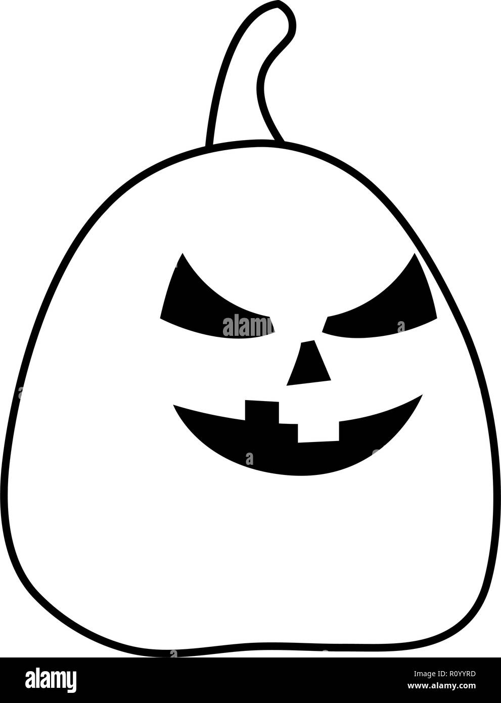 halloween pumpkin on white background vector illustration Stock Vector ...