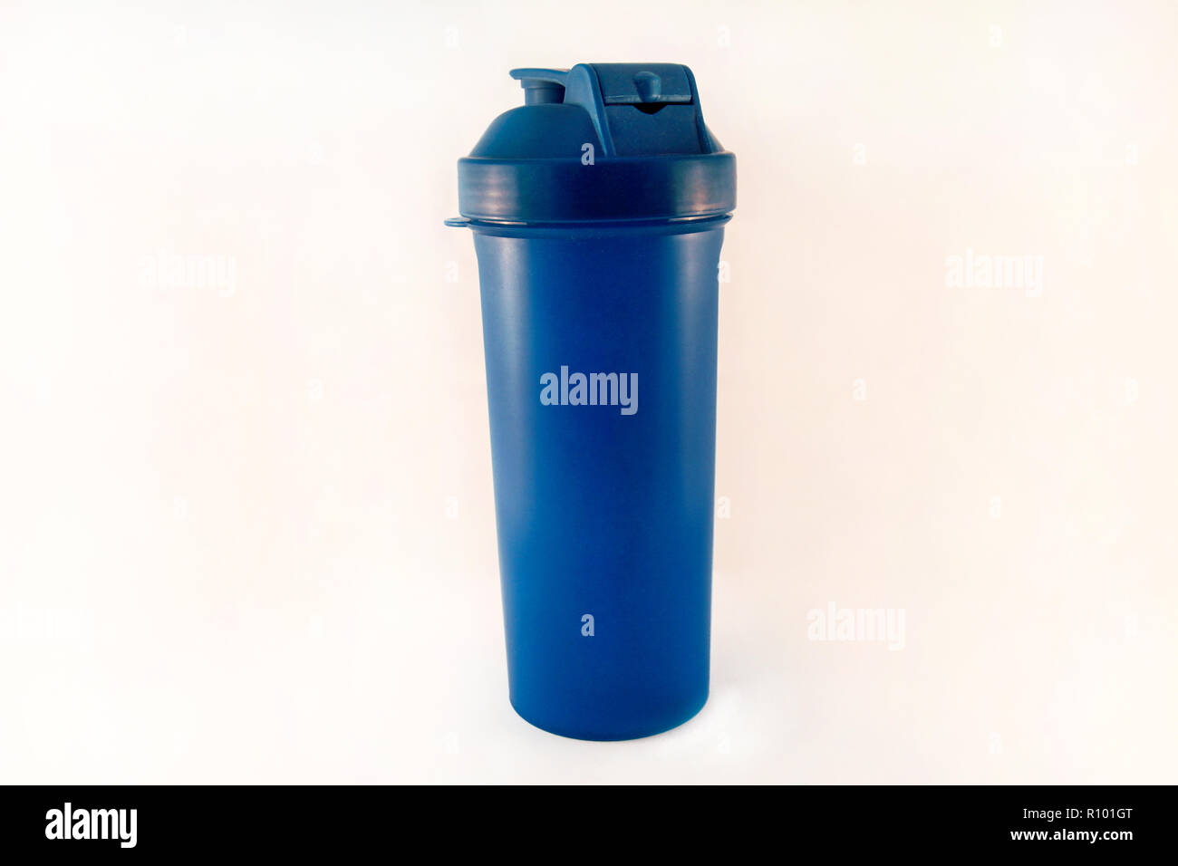 Bottle water on isolated white background / Plastic blue sport water ...
