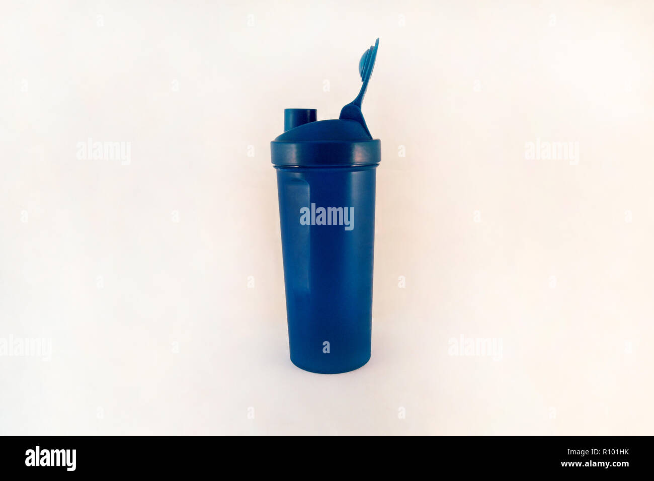 Bottle water on isolated white background / Plastic blue sport water ...