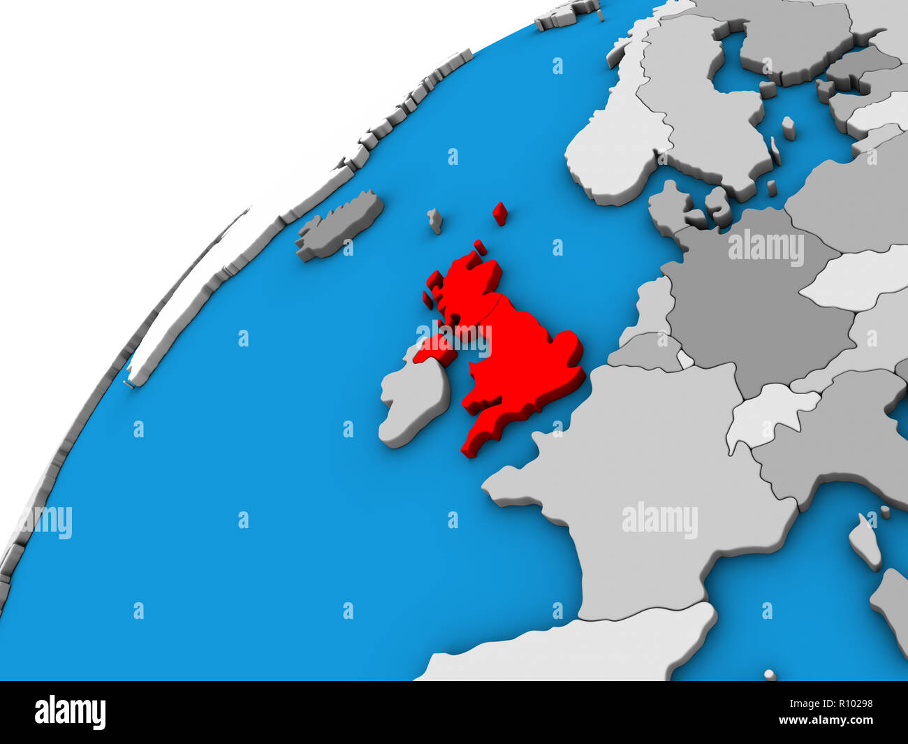 Scotland On 3d Globe. 3d Illustration Stock Photo - Alamy