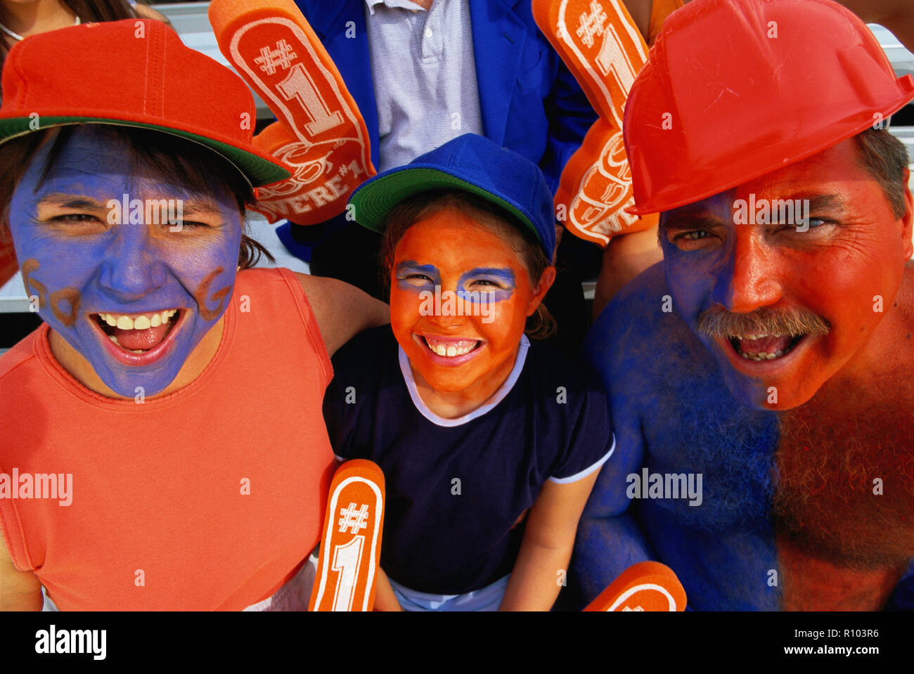 Enthusiastic Cheesehead Sports Fan with Painted Face at a Football Game in Green  Bay, Wisconsin, USA Stock Photo - Alamy