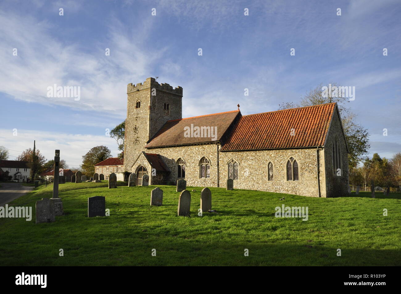 St Andrew's church Wellingham west Norfolk, England UK Stock Photo