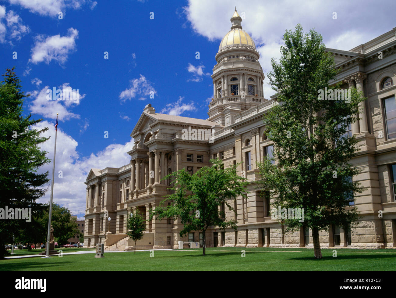 The Wyoming State Capitol is in Cheyenne, WY, USA Stock Photo
