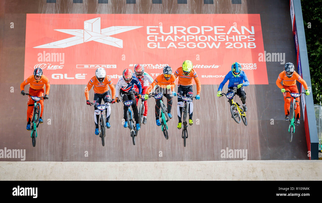 Glasgow2018 European Championships - BMX Racing Stock Photo